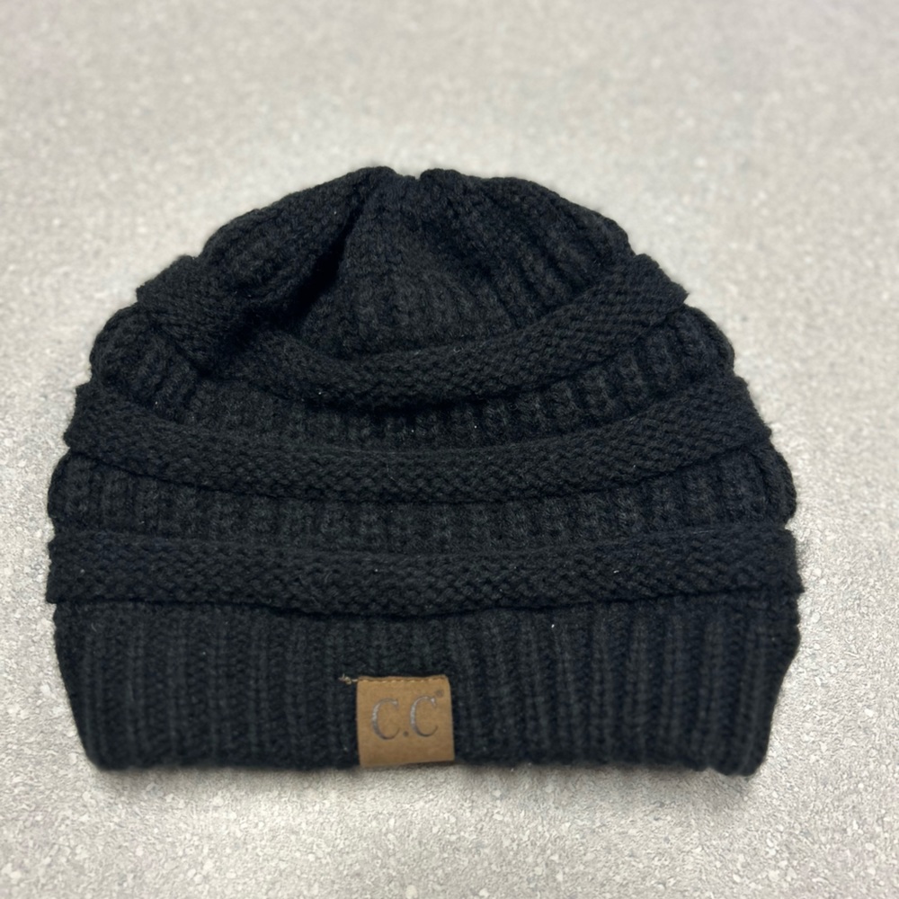 C.C black womens crochet beanie